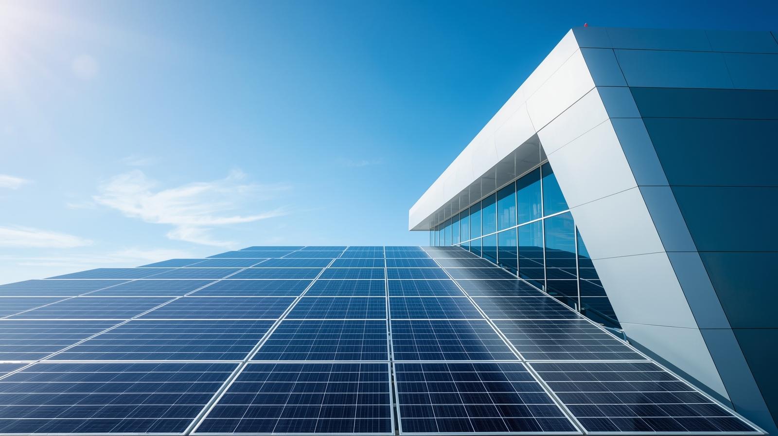 Criar uma imagem para capa de matéria sob o título TTS Energia constrói usina solar para primeiro centro tecnológico da Henkel na América Latina ()