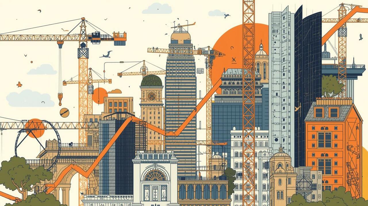 Criar imagem que ilustre a frase Custo da construção em São Paulo acumulou alta de % em () Easy Resize com