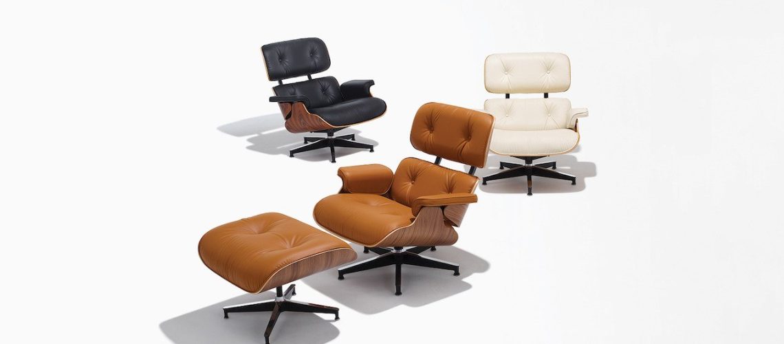 Eames Lounge Chair e Ottoman Bambu Easy Resize com ()