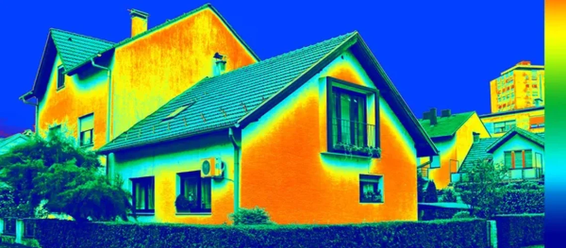 depositphotos stock photo thermovision image on house